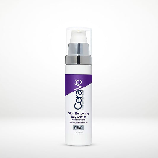 CeraVe Skin Renewing Day Cream SPF 30 & Encapsulated Retinol 1.76oz | Original Product 100%