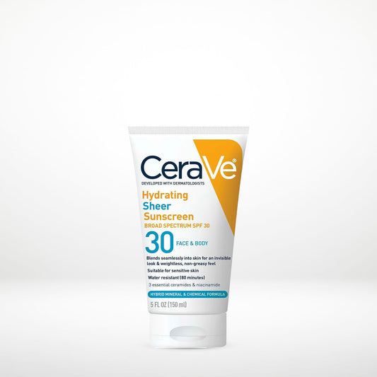 CeraVe Hydrating Sheer Sunscreen SPF 30 | Original Product 100%