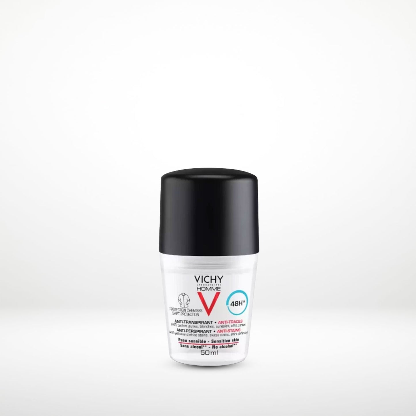 Vichy 48H Anti-Stains Anti-Perspirant Roll-On 50ml – 100% Original
