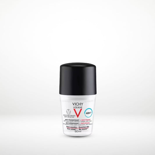 Vichy 48H Anti-Stains Anti-Perspirant Roll-On 50ml – 100% Original
