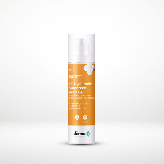 The Derma Co Hyaluronic Sunscreen Aqua Ultra Light Gel SPF 50 PA++++ 50g – 100% Original