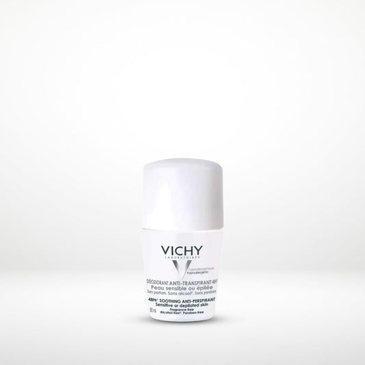 Vichy Deodorant Roll-On 48H Anti-Perspirant for Sensitive or Depilated Skin 50ml 100% Original